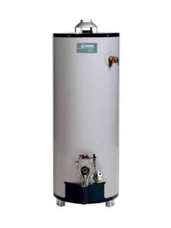 can you install a hot water heater on its side
