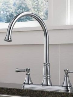 how to make kitchen faucet hole bigger