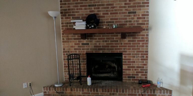 Brick Fireplace With Scrubbing Bubbles, How To Clean Brick Around Fireplace