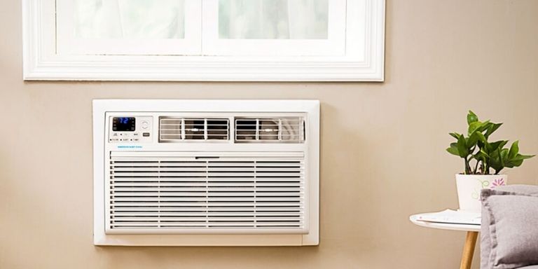 how to fill an opening from a wall ac